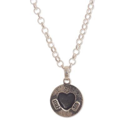 Alternate image for Handcrafted Heart-Themed Sterling Silver Necklace from Peru Unconditional Love
