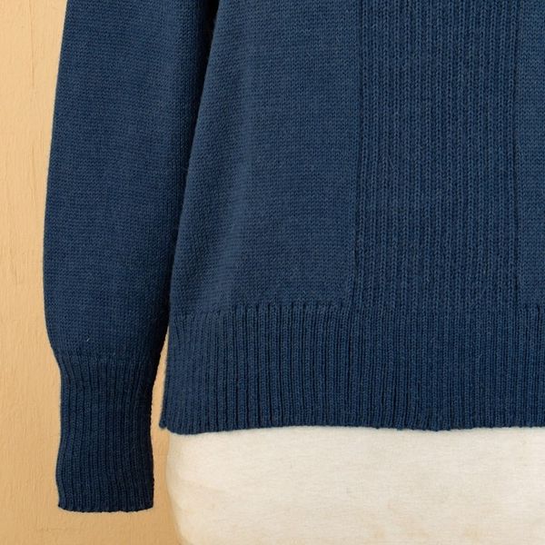 Alternate image for Soft Striped Peacock Alpaca Blend Pullover with Turtle Neck Peacock Center