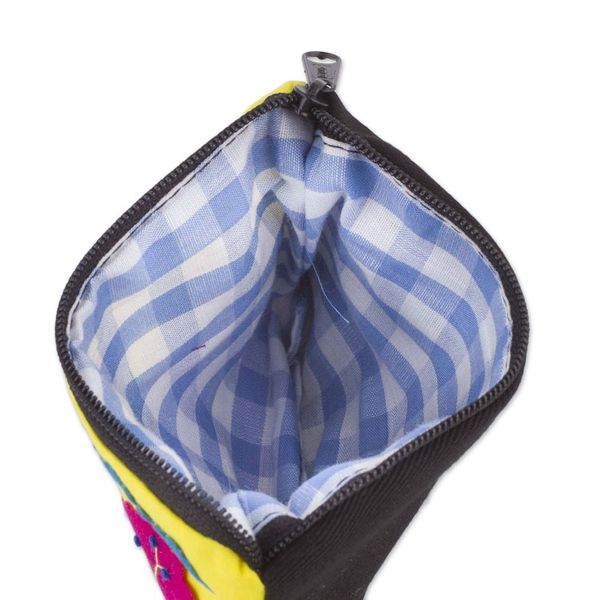 Alternate image for Embroidered Multicolor Cotton Blend Coin Purse from Peru Andean Sunrise