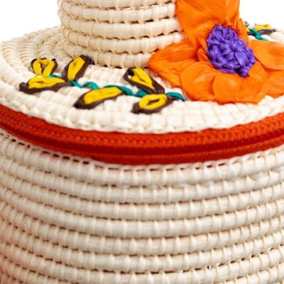 Alternate image for Decorative Palm Fiber Box Lambayeque Hat