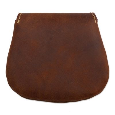 Alternate image for Unisex Brown Leather Coin Purse Spare Change