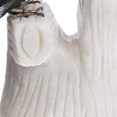 Alternate image for Handcrafted Gemstone Birds Sculpture Toucan Two