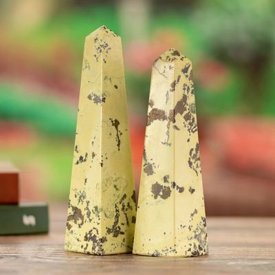 Alternate image for Serpentine Obelisks Sculpture Pair Rebirth