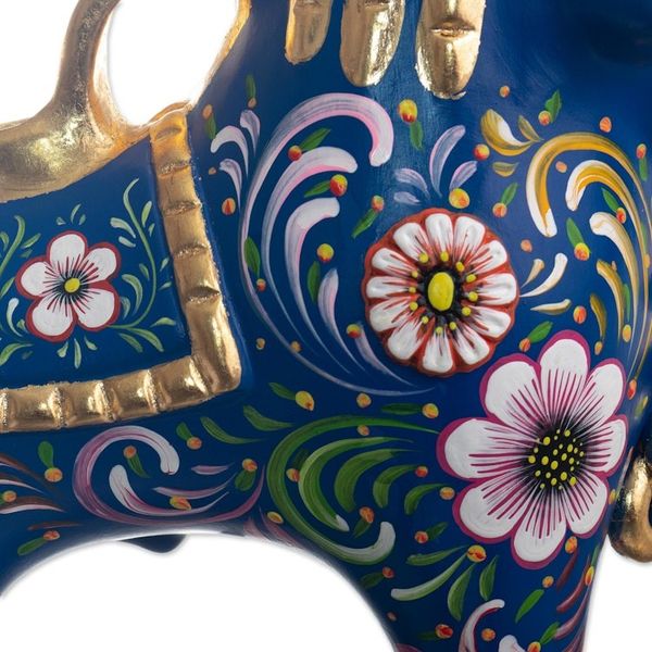 Alternate image for Handmade Ceramic Bull Sculpture Big Pucar Bull in Blue