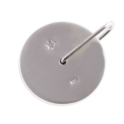 Alternate image for Obsidian Circle and Sterling Silver Pendant from Peru Midnight Marvel