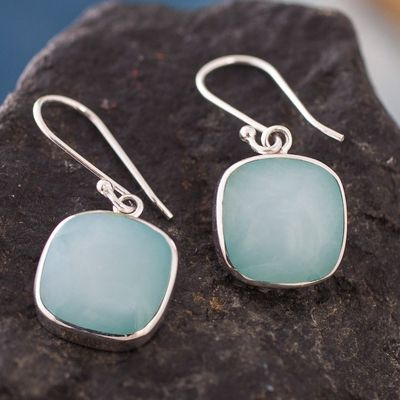 Alternate image for Sterling Silver Andean Dangle Earrings with Opal Window