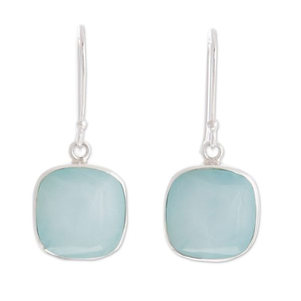 Alternate image for Sterling Silver Andean Dangle Earrings with Opal Window