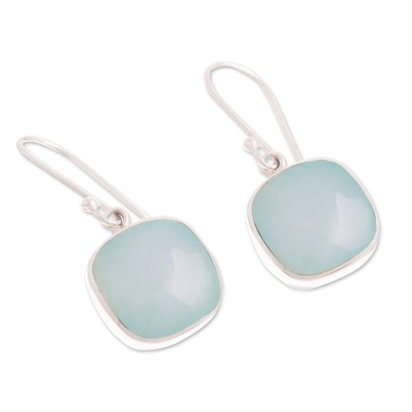 Alternate image for Sterling Silver Andean Dangle Earrings with Opal Window