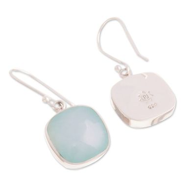 Alternate image for Sterling Silver Andean Dangle Earrings with Opal Window