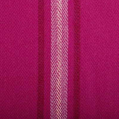 Alternate image for Striped Fringed Fuchsia Scarf Hand-Woven from 100 Alpaca Freesia