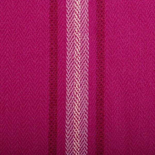 Alternate image for Striped Fringed Fuchsia Scarf Hand-Woven from 100 Alpaca Freesia