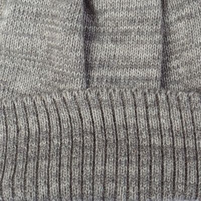 Alternate image for Baby Alpaca Blend and Copper Fiber Hat in Natural Grey Hue Wintry Grey