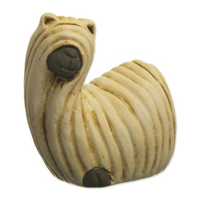 Alternate image for Andean Ceramic Nativity Set with Alpacas from Peru Suri Nativity