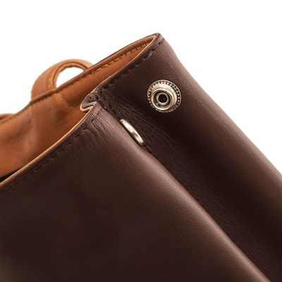 Alternate image for Leather Backpack With Hand-woven Wool Detail From Peru Cusco Calle