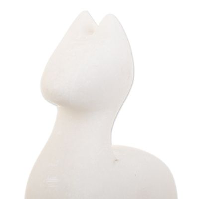 Alternate image for Llama Figurine Handcrafted from Alabaster in Peru Tender Little Llama