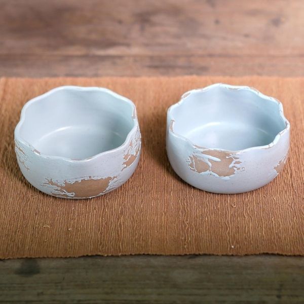 Alternate image for Handcrafted Ceramic Bowls from Java Pair Two Minds
