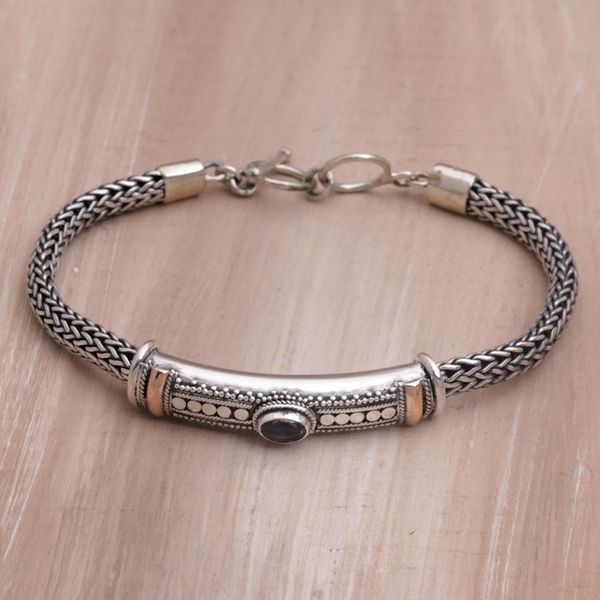 Alternate image for Gold Accent 925 Silver Amethyst Pendant Bracelet form Bali Center of Hope