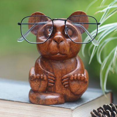 Alternate image for Hand-Carved Jempinis Wood Koala Eyeglasses Holder Baby Koala
