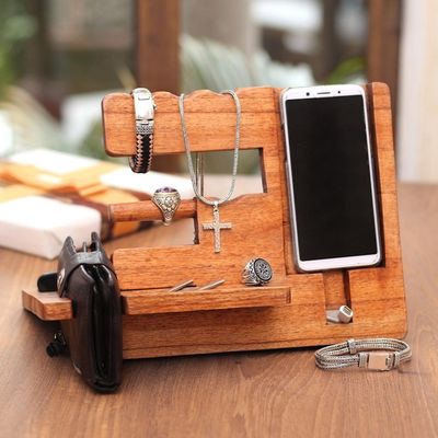 Alternate image for Natural-Finish Jempinis Wood Organizer from Bali Singaraja Natural