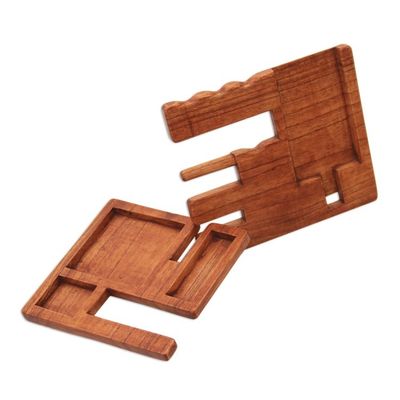 Alternate image for Natural-Finish Jempinis Wood Organizer from Bali Singaraja Natural