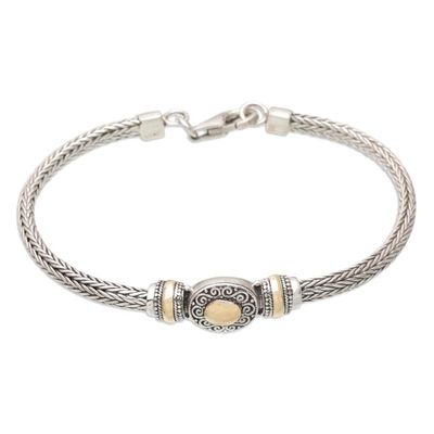 Alternate image for Balinese 18k Gold-Accented Sterling Silver Pendant Bracelet The Prime of Life