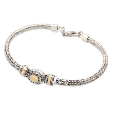 Alternate image for Balinese 18k Gold-Accented Sterling Silver Pendant Bracelet The Prime of Life