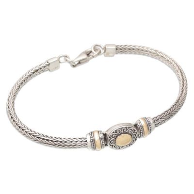 Alternate image for Balinese 18k Gold-Accented Sterling Silver Pendant Bracelet The Prime of Life