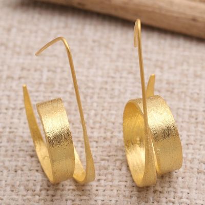 Alternate image for Gold-Plated Sterling Silver Drop Earrings Love Myself