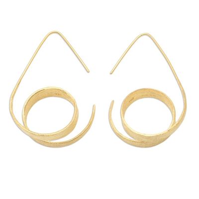 Alternate image for Gold-Plated Sterling Silver Drop Earrings Love Myself