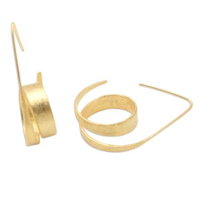 Alternate image for Gold-Plated Sterling Silver Drop Earrings Love Myself