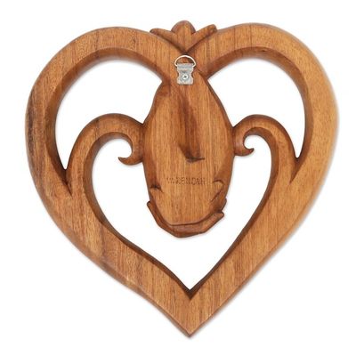 Alternate image for World Peace Project Wood Wall Panel Handcarved in Bali Peace Begins with Love