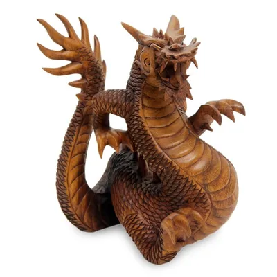 Alternate image for Suar Wood Carving from Indonesia Legendary Dragon