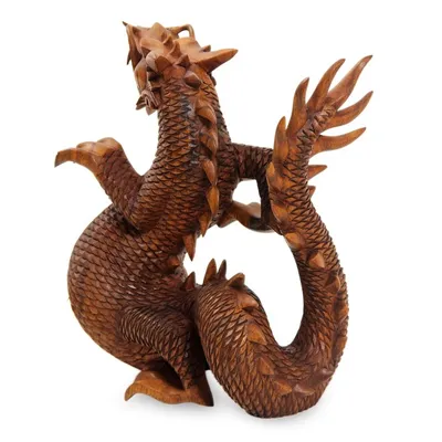 Alternate image for Suar Wood Carving from Indonesia Legendary Dragon