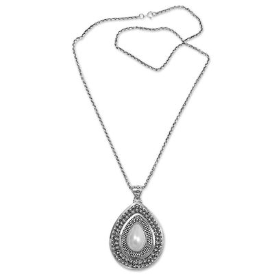 Alternate image for Artisan Crafted Sterling Silver and Cultured Pearl Necklace Pearl of Hope