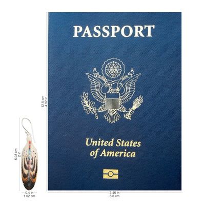 Alternate image for Handcrafted Falcon Feather Theme Earrings Falcon Feather