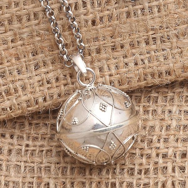 Alternate image for Balinese Sterling Silver Harmony Ball Necklace 20 Inch Chain Angel Call