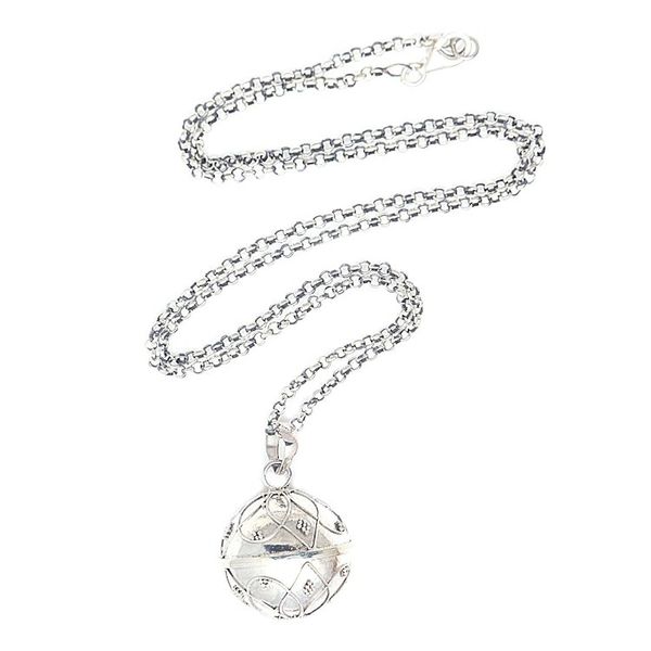 Alternate image for Balinese Sterling Silver Harmony Ball Necklace 20 Inch Chain Angel Call