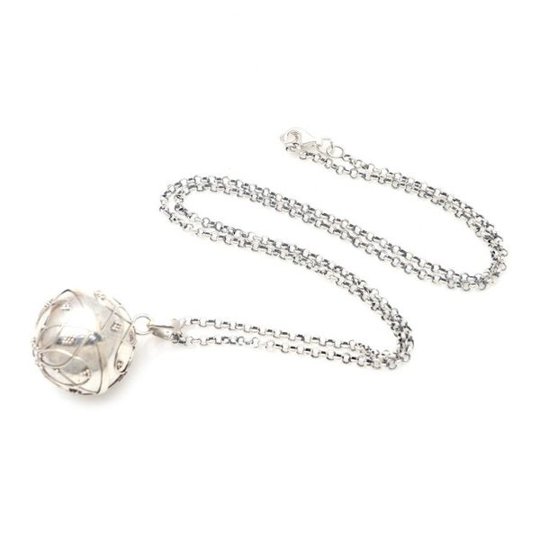 Alternate image for Balinese Sterling Silver Harmony Ball Necklace 20 Inch Chain Angel Call