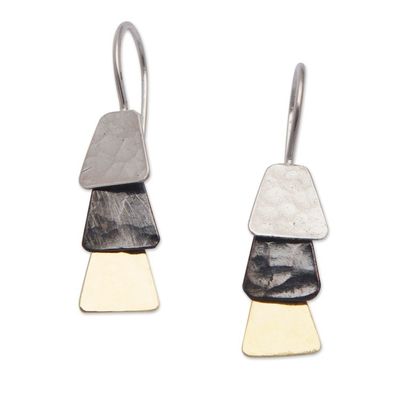 Alternate image for Geometric 22k Gold-Accented Dangle Earrings from Bali Palatial Reflections