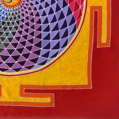 Alternate image for Om Symbol Batik Rayon Wall Hanging from Bali Om Daydream