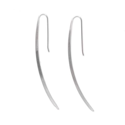 Alternate image for Modern Sterling Silver Drop Earrings from Bali Modern Stalks