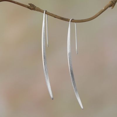 Alternate image for Modern Sterling Silver Drop Earrings from Bali Modern Stalks
