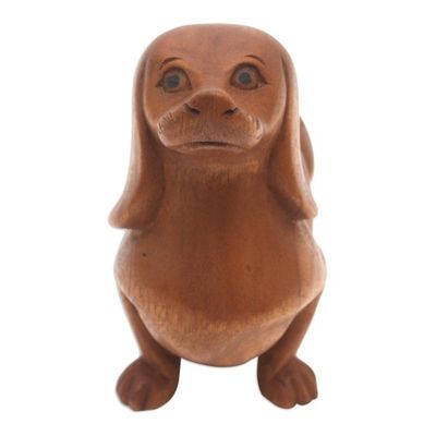 Alternate image for Handcrafted Dachshund Sculpture Attentive Friend
