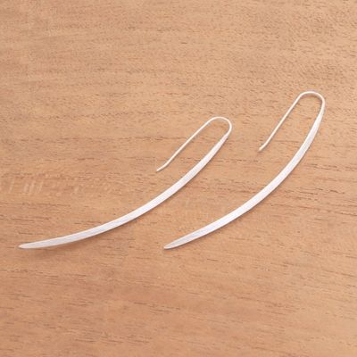 Alternate image for Modern Sterling Silver Drop Earrings from Bali Modern Stalks
