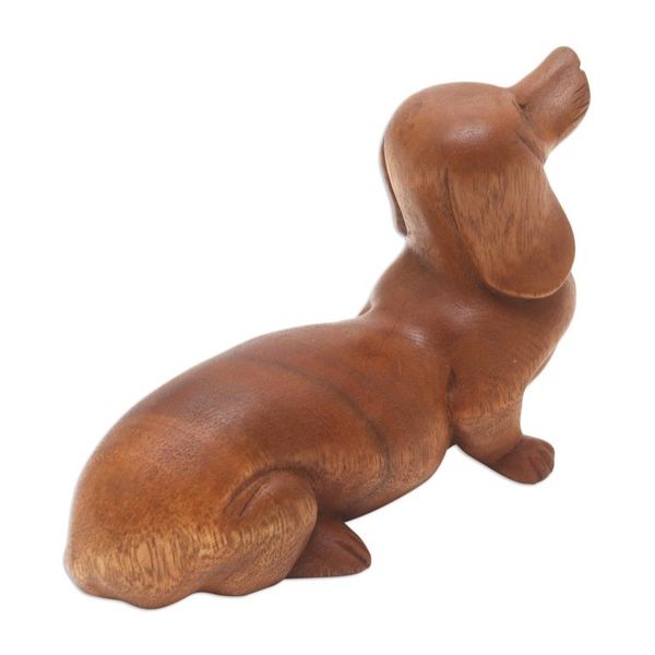 Alternate image for Handcrafted Dachshund Sculpture Attentive Friend