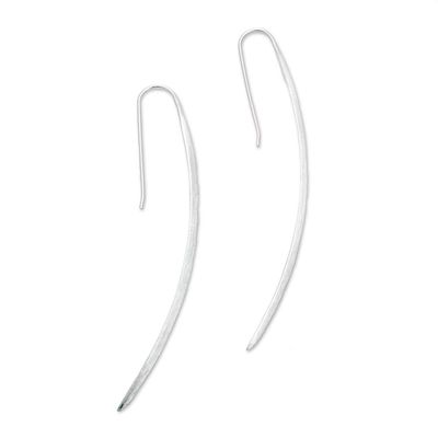 Alternate image for Modern Sterling Silver Drop Earrings from Bali Modern Stalks