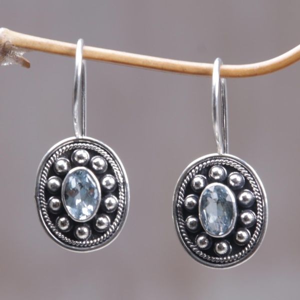Alternate image for Blue topaz drop earrings Exquisite Harmony