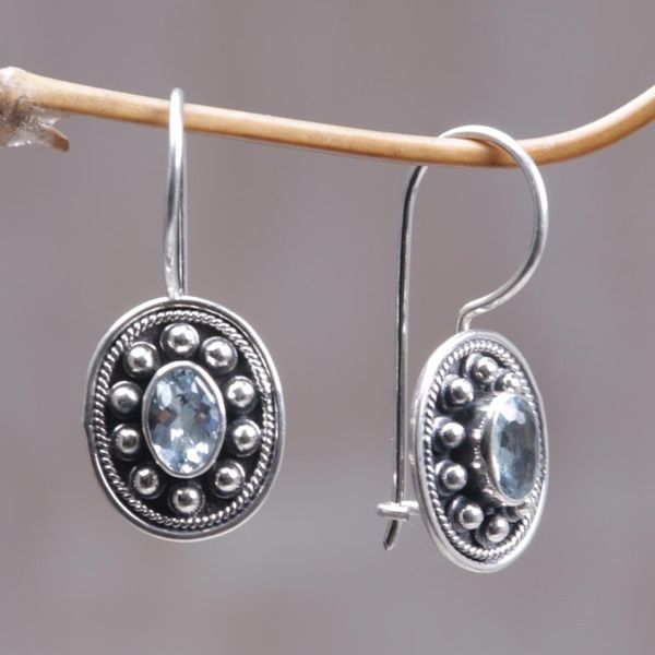 Alternate image for Blue topaz drop earrings Exquisite Harmony