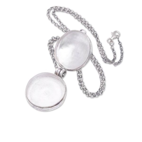 Alternate image for Sterling Silver Amethyst Locket Necklace from Bali Amethyst Memories