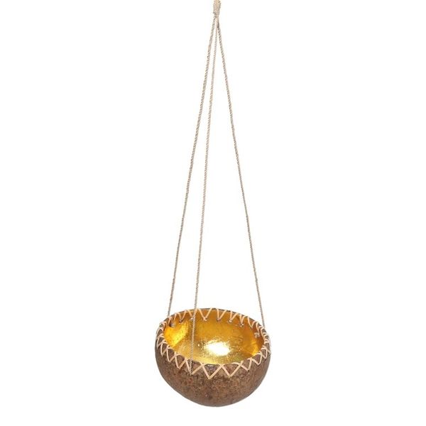 Alternate image for Hanging Coconut Shell Plant Pot In the Rough